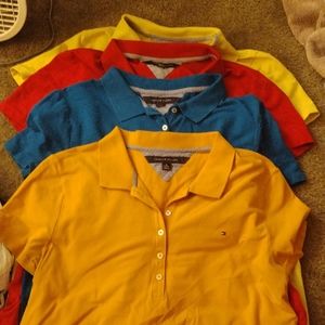 4 Solid Colored Polo Shirts